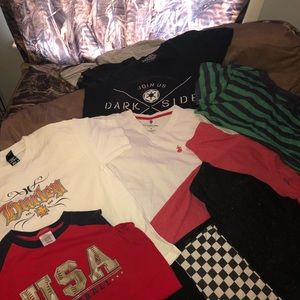 Lot of 7 mixed T-shirt’s us polo assoc